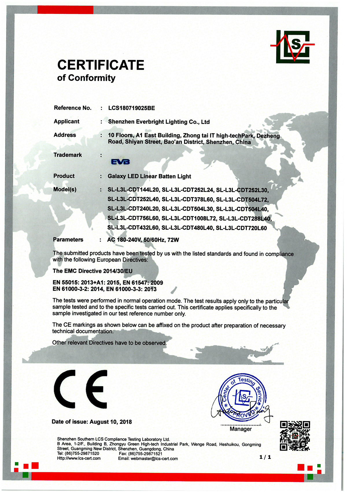 CE EMS Certificates